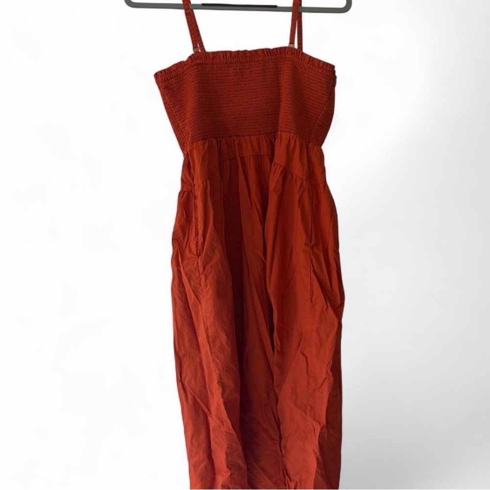 Old Navy Rust Orange Smocked Tank Dress
